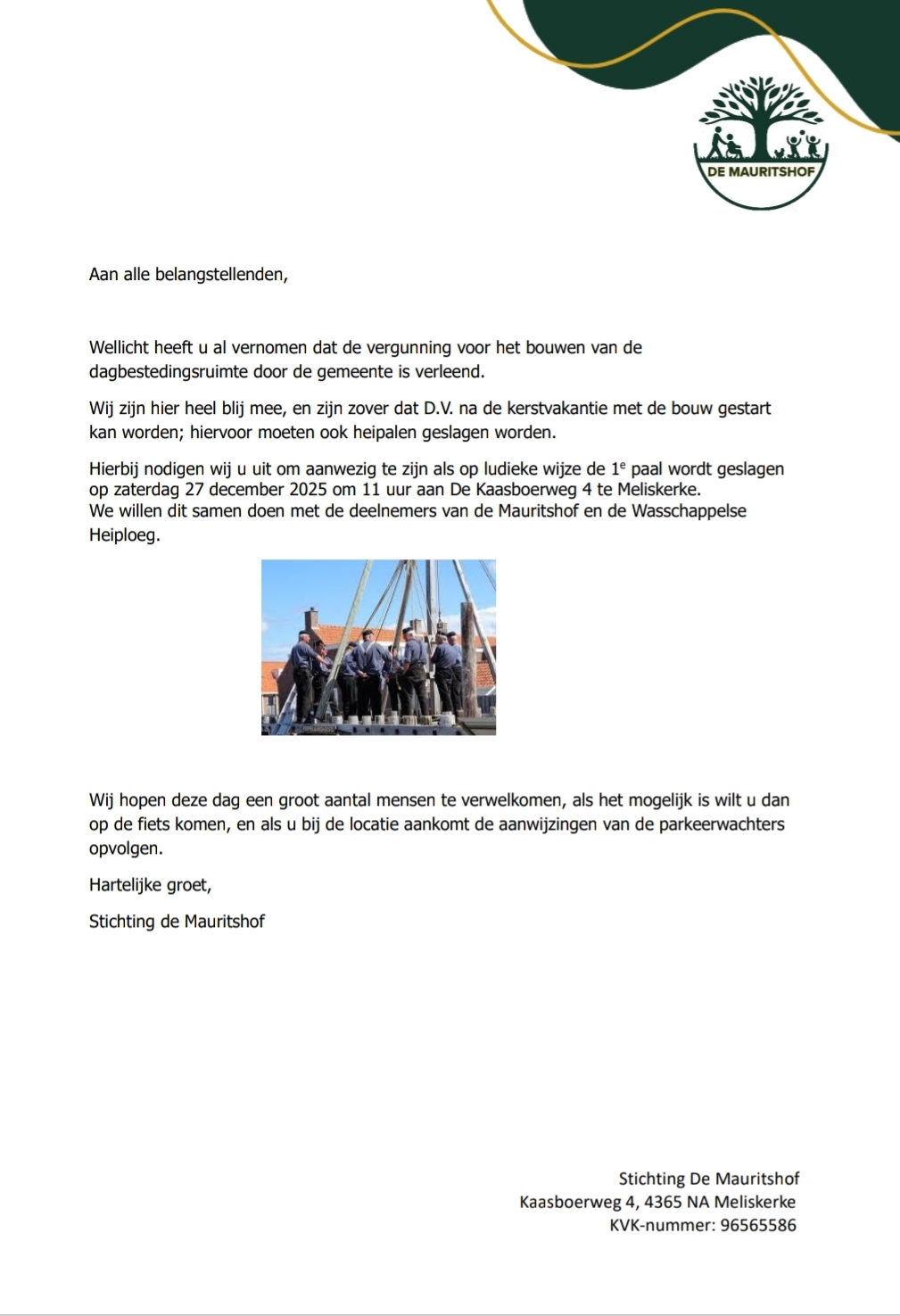 Eerste paal Mauritshof